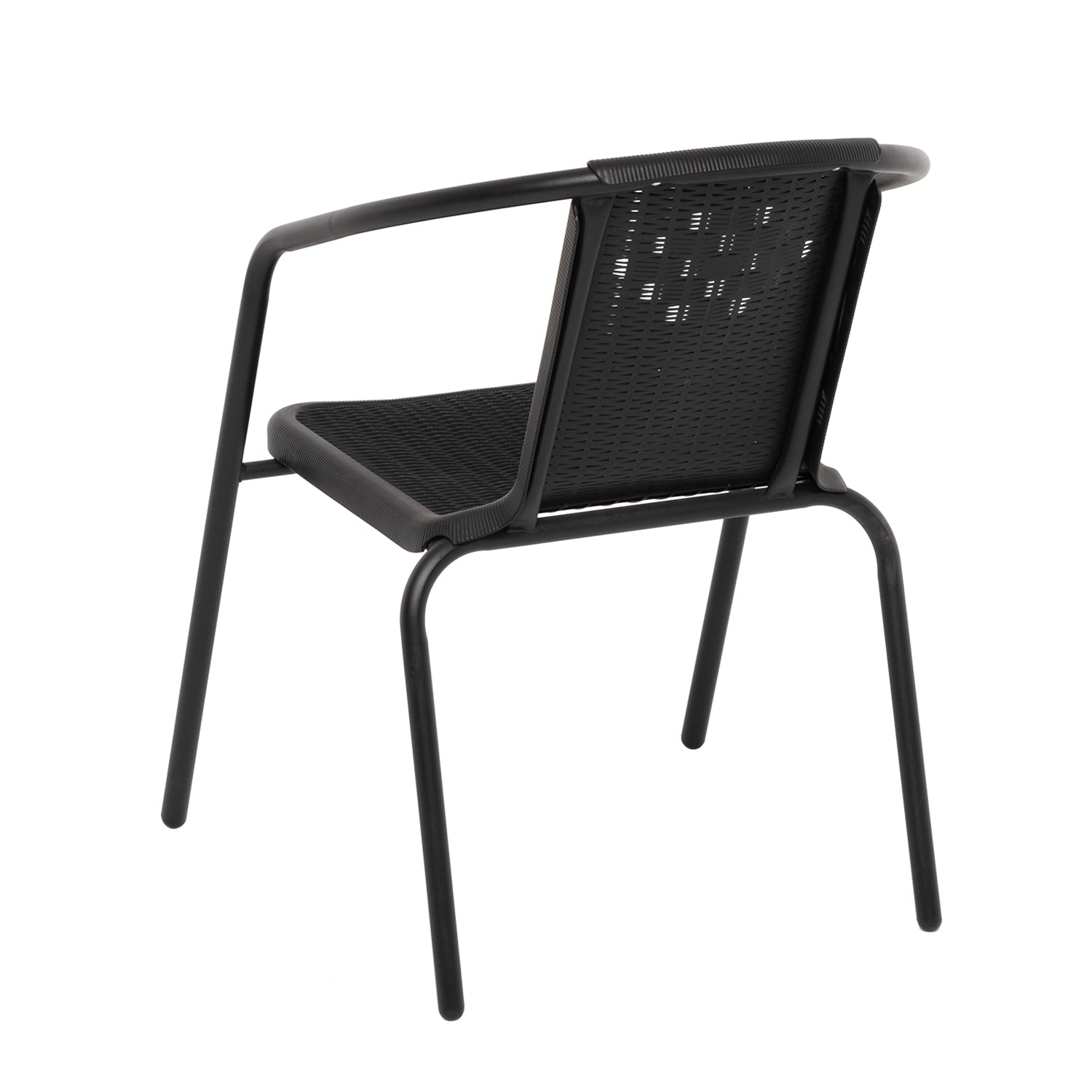 VESTIAMO CASA GIARDINO - Sedia da giardino in acciaio Nero - h72x59x55 cm
